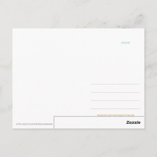 Stonewcard oder Mini Art Poster Postkarte (Rückseite)