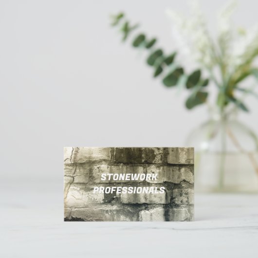 STONEWORK PROFESSIONALS GESCHÄFTSKARTE VISITENKARTE (Stehend Vorderseite)