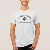 Stoney Creek Junior Cougars Mens White Fleck Tri-Blend Shirt (Vorderseite)