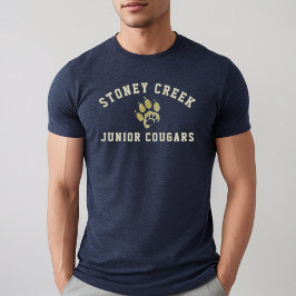 Stoney Creek Junior Cougars Navy Mens Tri-Blend Shirt