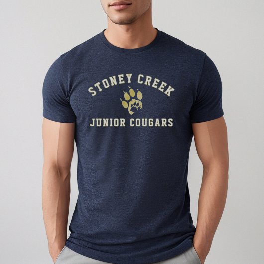 Stoney Creek Junior Cougars Navy Mens Tri-Blend Shirt
