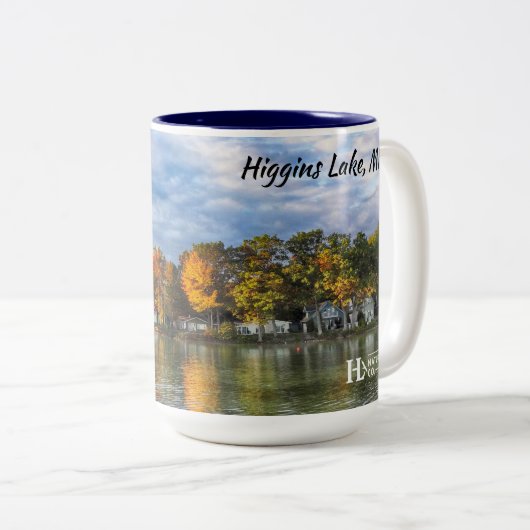 Stoney Point, Higgins Lake Zweifarbige Tasse (VorderseiteRechts)