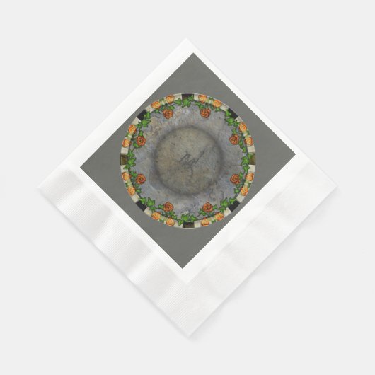 Stoneybrook Gardens - Mit Monogramm Serviette (Ecke)