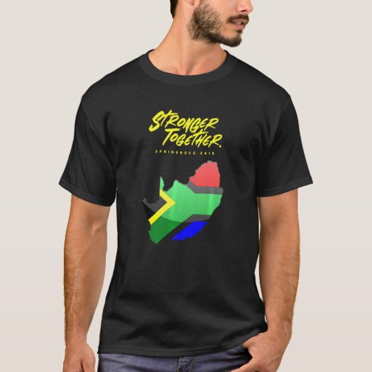 Stonger Together Sa Springbok Bokke Südafrika T-Shirt (Vorderseite)