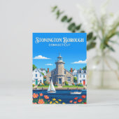 Stonington Borough Connecticut Postkarte (Stehend Vorderseite)