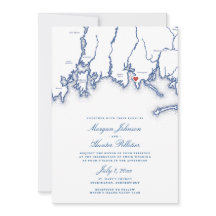 Stonington CT Map Elegant Blue Church Wedding