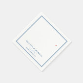 Stonington CT Map Elegant Navy Blue Wedding Serviette (Ecke)