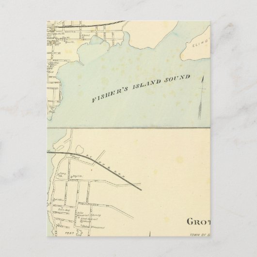 Stonington, Groton Postkarte (Vorderseite)