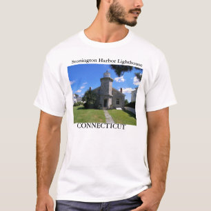 Stonington Hafen-Leuchtturm, Connecticut-T - Shirt
