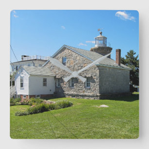 Stonington Harbour Lighthouse, Connecticut Clock Quadratische Wanduhr