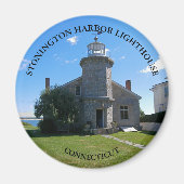 Stonington Harbour Lighthouse, CT Round Magnet (Vorne)