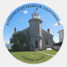 Stonington Harbour Lighthouse, CT Round Stickers