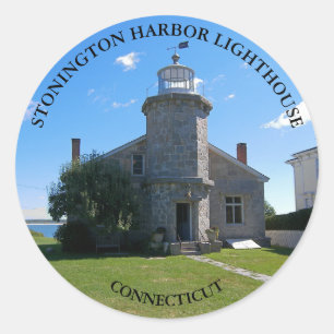 Stonington Harbour Lighthouse, CT Round Stickers