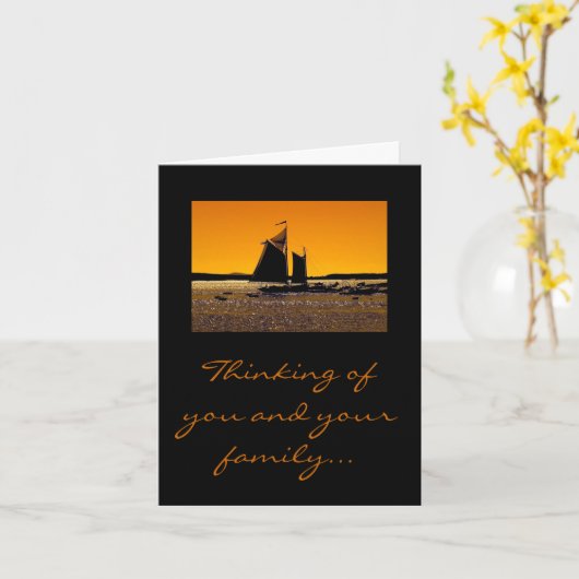 Stonington Silhouette Karte (Gelbe Blume)