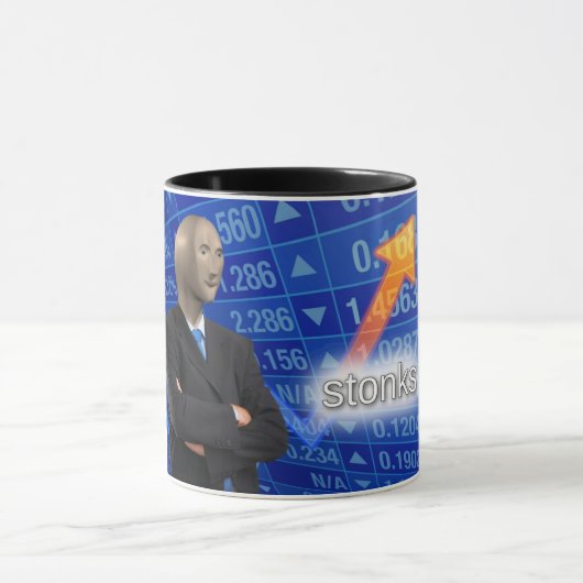 Stonks Meme Tasse (Zentrum)