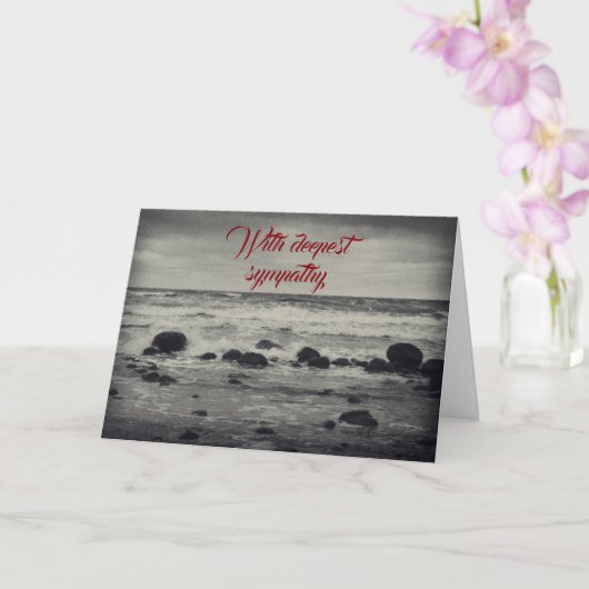 Stony beach   -  With deepest sympathy Karte (Orchidee)