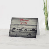 Stony beach   -  With deepest sympathy Karte (Vorderseite)
