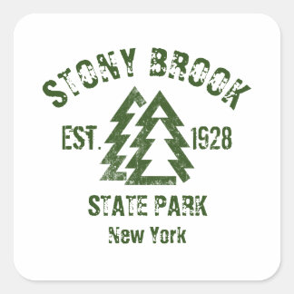 Stony Brook Staat Park New York Quadratischer Aufkleber