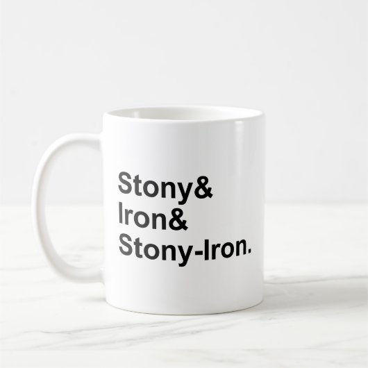 Stony & Iron & Stony-Iron | Meteoritenarten Kaffeetasse (Links)