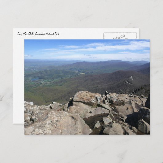 Stony Man Cliffs of Shenandoah National Park Postkarte (Vorne/Hinten)