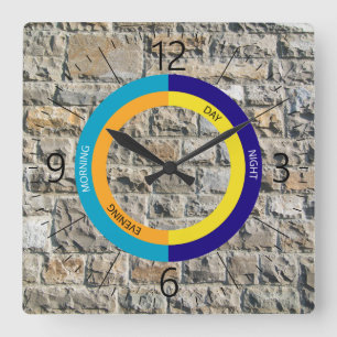 Stony-Muster Quadratische Wanduhr