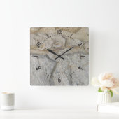 Stony pattern square wall clock quadratische wanduhr (Zuhause)