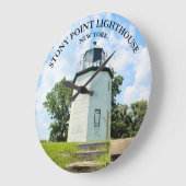 Stony Point Lighthouse, New York Round Clock Große Wanduhr (Winkel)