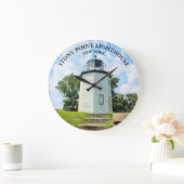 Stony Point Lighthouse, New York Round Clock Große Wanduhr (Zuhause)