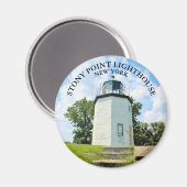 Stony Point Lighthouse, New York Round Magnet (Vorderseite/Rückseite)