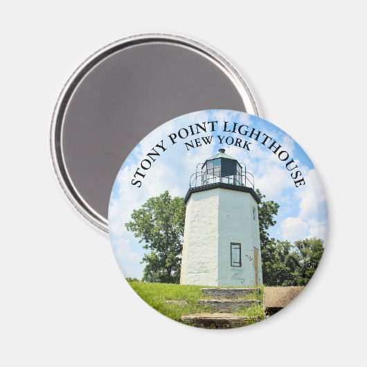 Stony Point Lighthouse, New York Round Magnet (Vorderseite/Rückseite)