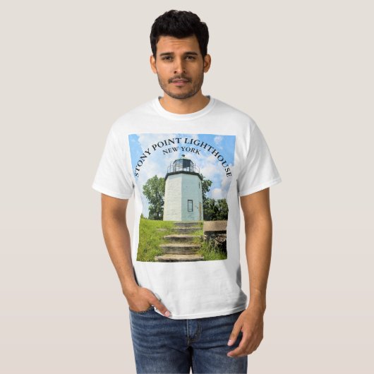 Stony Point Lighthouse, New Yorker T - Shirt (Vorne ganz)