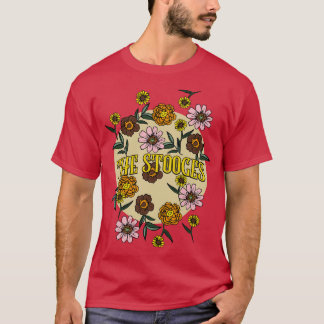 Stoogname Personalisierte Blume Retro Floral 80er T-Shirt