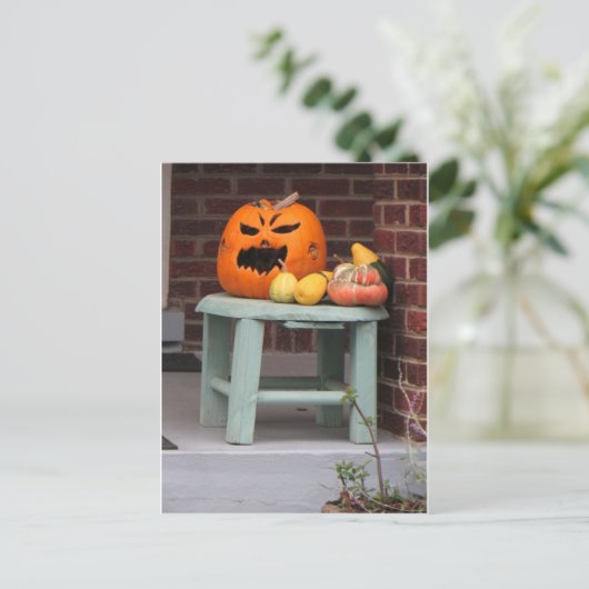 Stool Pumpkins Postkarte (Stehend Vorderseite)