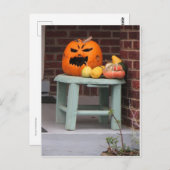 Stool Pumpkins Postkarte (Vorne/Hinten)