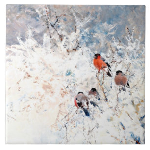 Stoopendaal - Bullfinches, Kunstmalerei Fliese