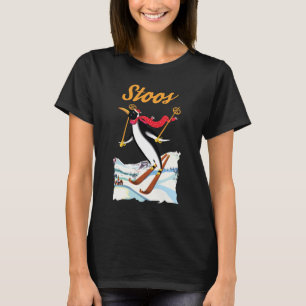 Stoos Pinguin Skifahrer Retro-Reise-T-Shirt T-Shirt