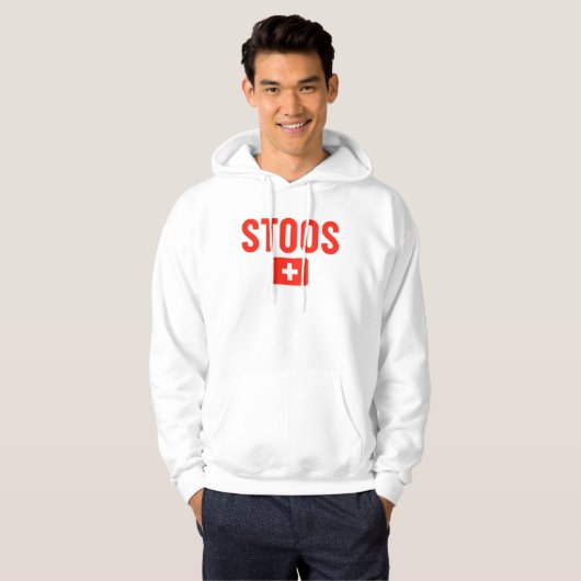 STOOS Schweiz Flag Hoodie (Vorne ganz)