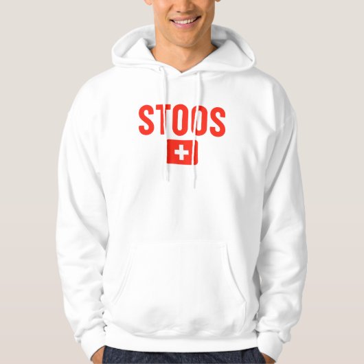STOOS Schweiz Flag Hoodie (Vorderseite)