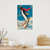 Stoos Schweiz Vintage-Skiplakat Poster (Küche)