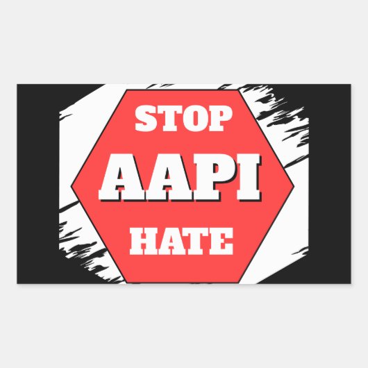 Stop AAPI Hate Rectangular Rechteckiger Aufkleber (Vorderseite)