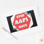 Stop AAPI Hate Rectangular Rechteckiger Aufkleber (Umschlag)