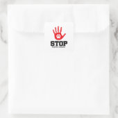 STOP ANIMAL CRUELTY - QUADRATISCHER AUFKLEBER (Tasche)