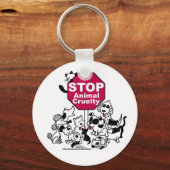 Stop Animal Cruelty Schlüsselanhänger (Vorderseite)