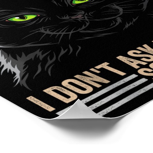 Stop Asking Why Im Crazy Cat  Poster (Ecke)