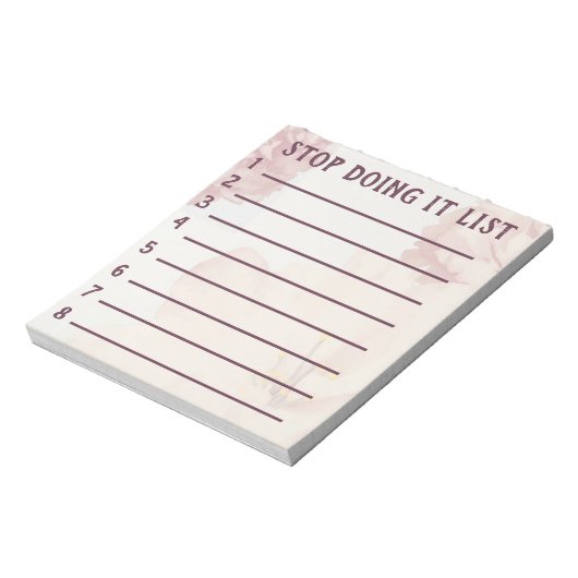 Stop Bad Habits Stop Doing it List Notizblock (Rotiert)