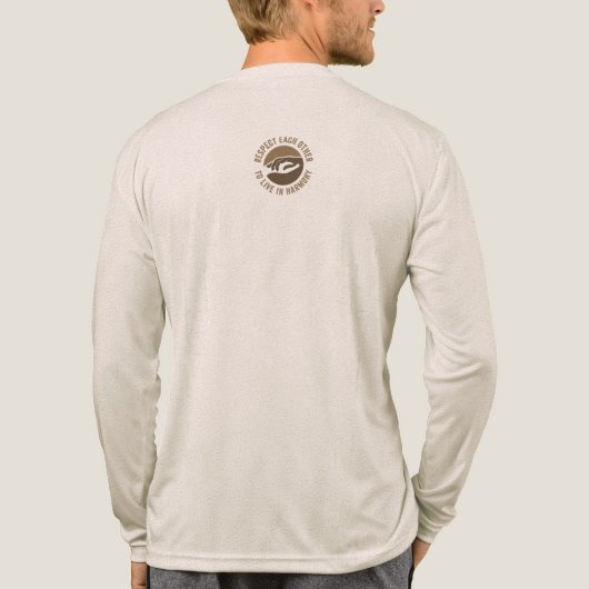 Stop Being Racist | Men's Long Sleeve Tri-Blend Shirt (Rückseite)