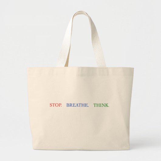 Stop Breathe Think wiederverwendbare Tragetasche (Vorne)