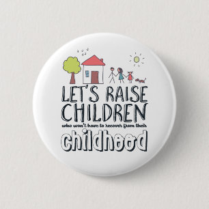 Stop Child Abuse Awareness Hope and Love Campaign Button