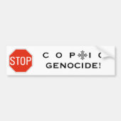 STOP COPTIC GENOCIDE! AUTOAUFKLEBER (Vorne)