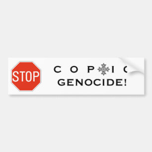 STOP COPTIC GENOCIDE! AUTOAUFKLEBER
